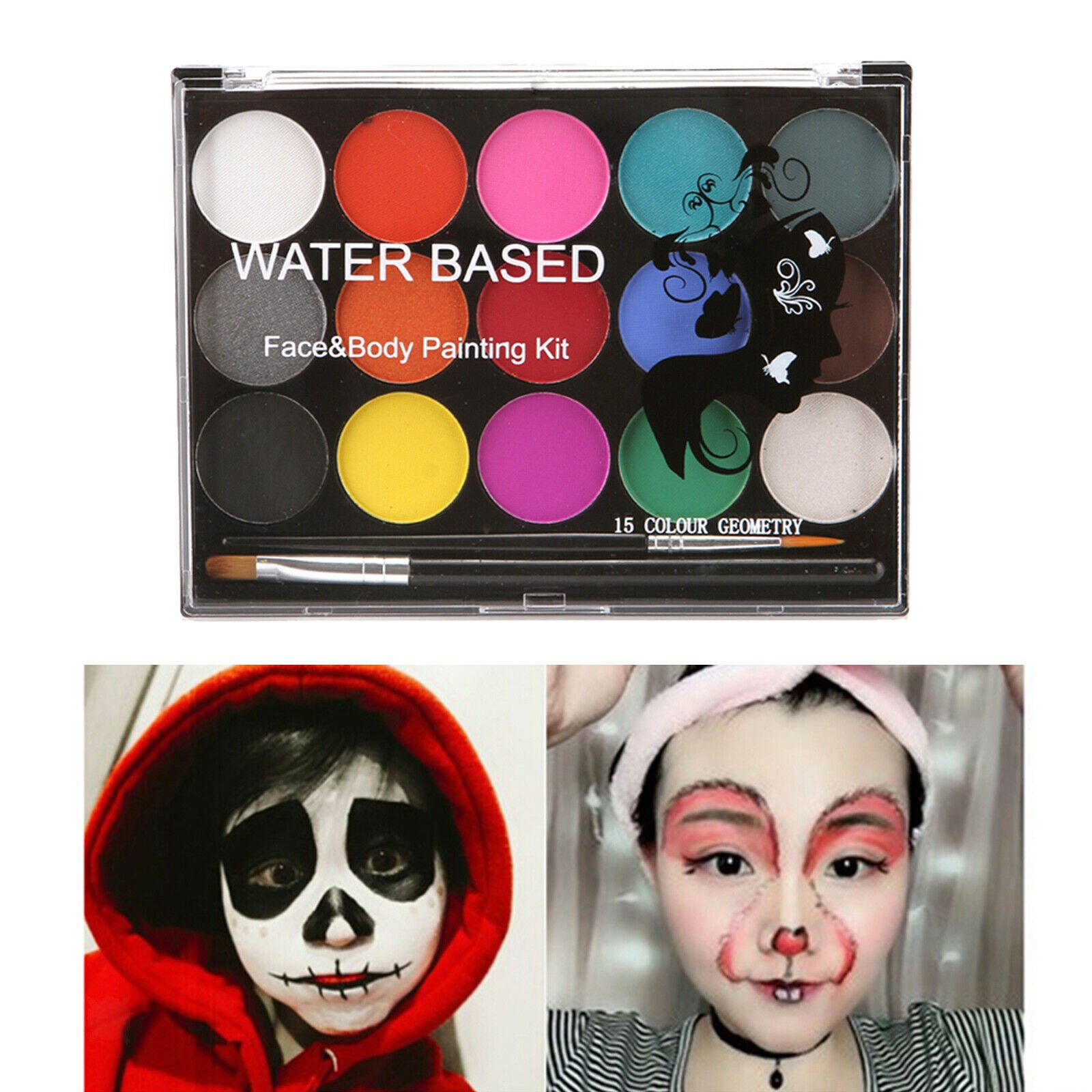 12 Colors Kids Face Paint Palette Makeup Non-toxic Body Face Painting Pigments