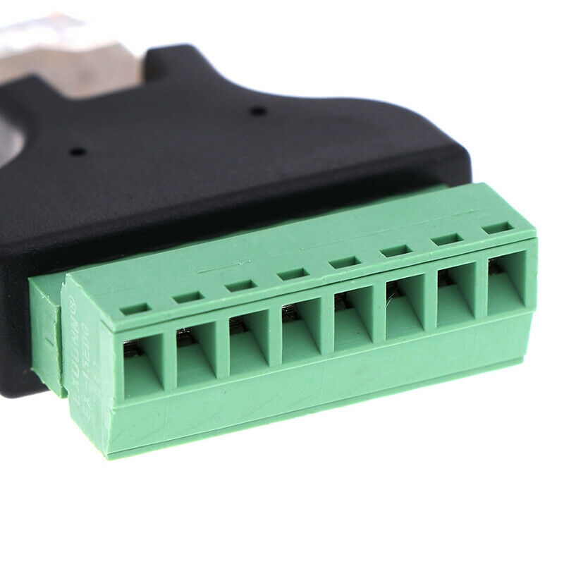 8P8C RJ45 Ethernet Male to 8 Pin AV Terminal Screw Adapter Converter For  Px Lt