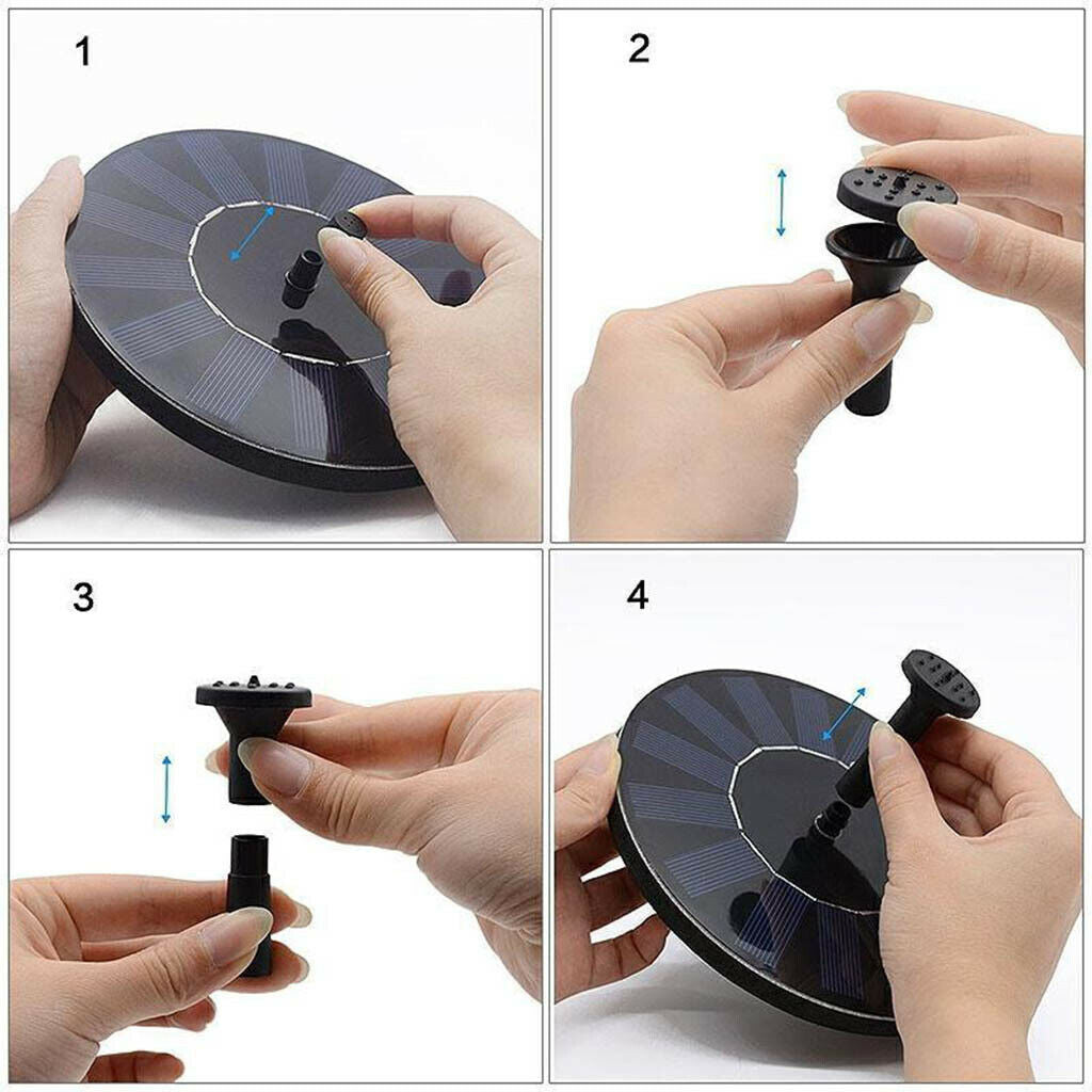 Solar Fountain Pump for Bird Bath Solar Panel Water Pump Pond Garden Pump