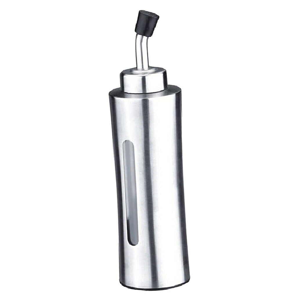 Stainless Steel Olive Oil Vinegar Dispenser Sauce Cruet Container 240ml #4