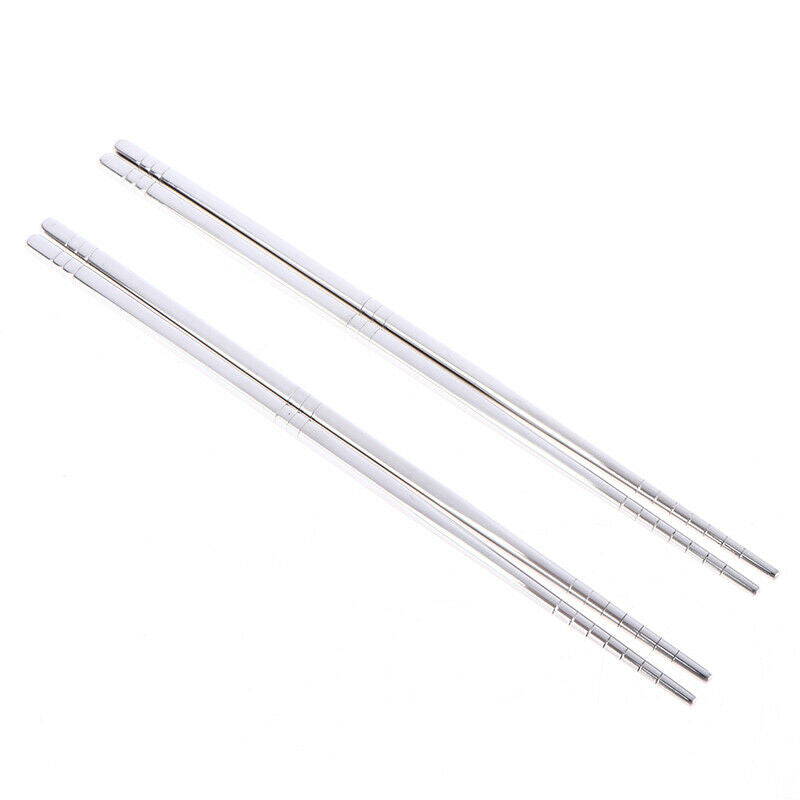 5 Pairs/Set Chinese Metal Chopsticks Non-Slip Stainless Steel Chop SticksBDZ SJ