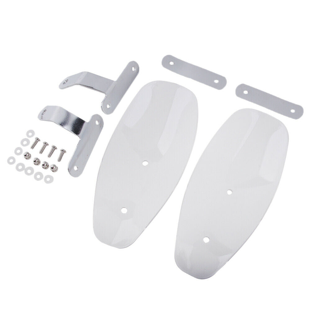 2 Pieces Motorcycle Hand Guard + 2 Pieces Mounting Bracket (left And Right) + 2