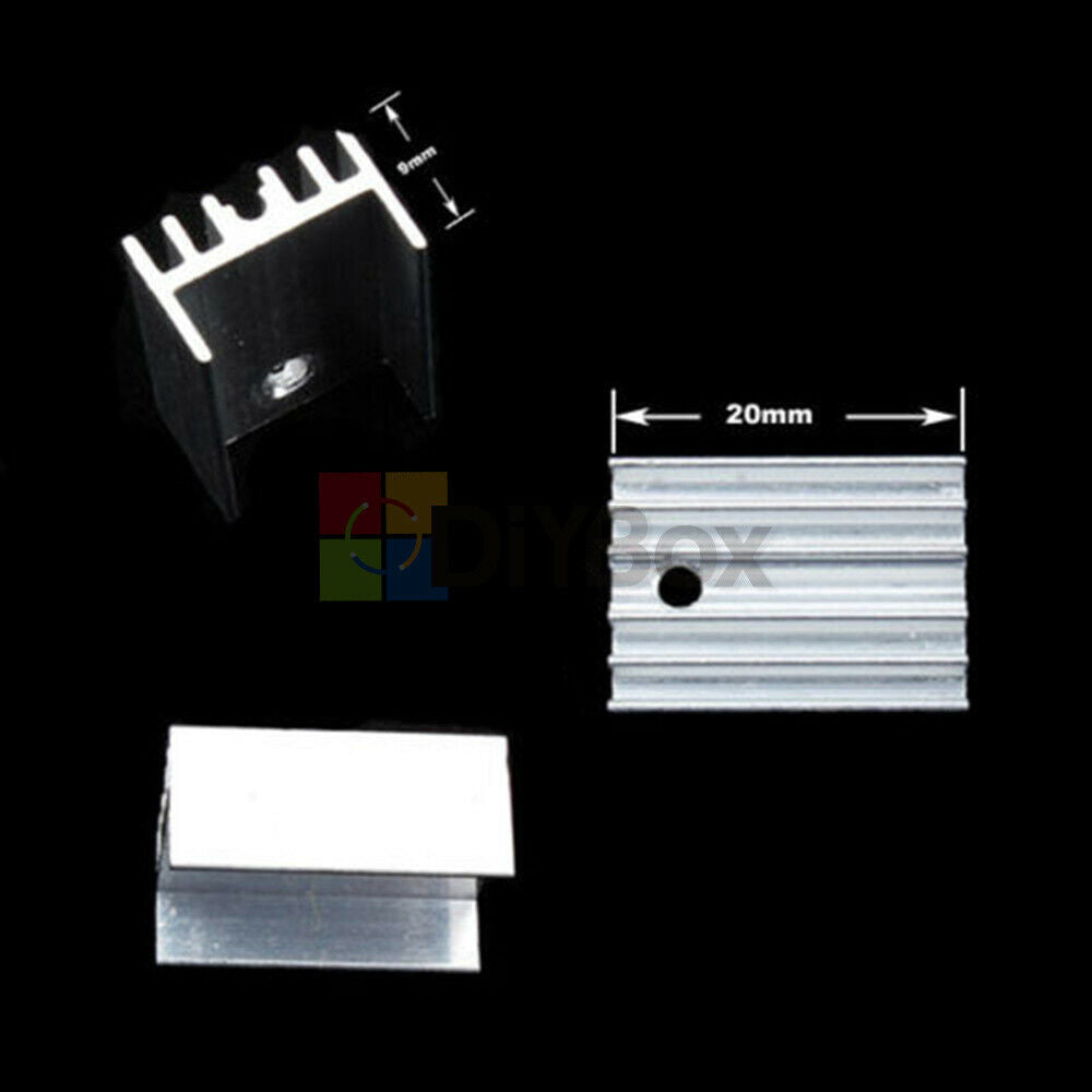 10PCS Aluminum Heatsink Heat Sink With Screw Sets Kits for Transistors TO-220