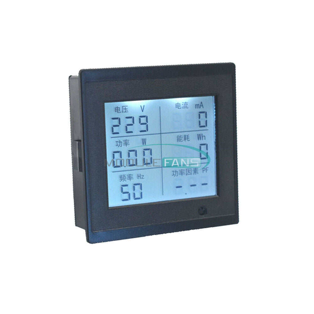 Digital Voltage Current Power Panel Meter Multifunction Voltmeter AC80-300V 20A