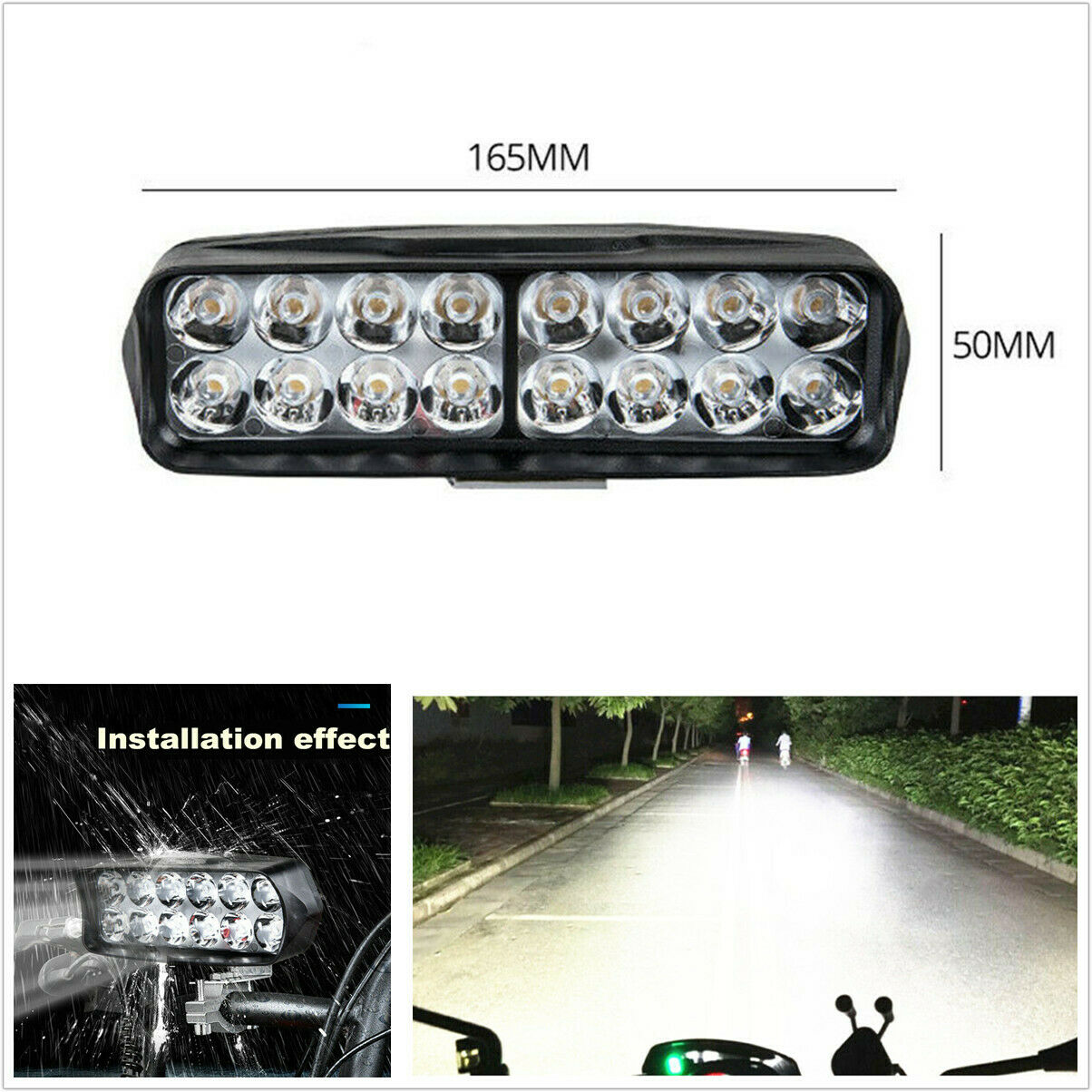 1x 24W Car Offroad LED Work Light Bar Truck Fog Spotlight  Driving Lamp DRL IP68