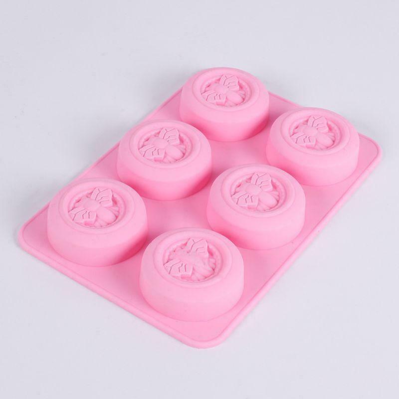 6 Cell Bee Honeycomb Shape Silicone Soap Mold Handmade Soap Molds Craft Art DIY