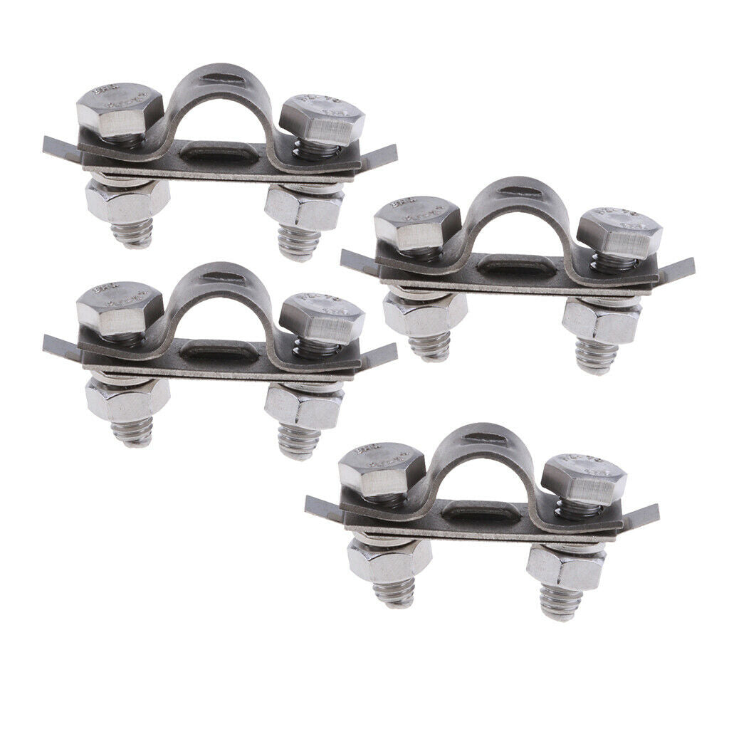 4 Pieces 304 Stainless Steel Control Throttle Cable Clamp Replacement Boat
