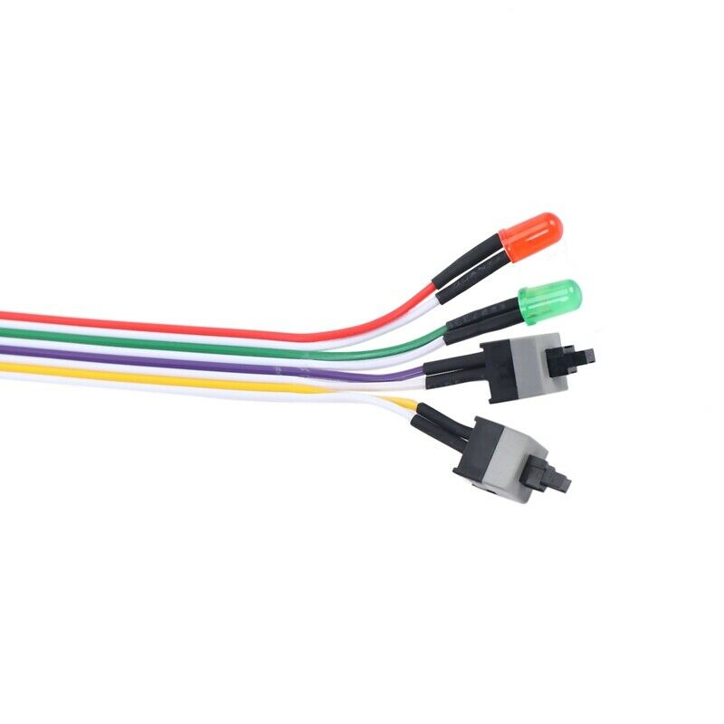 PC Case Red Green LED Lamp AT Supply Reset D Switch Lead 20" Q1J1J1