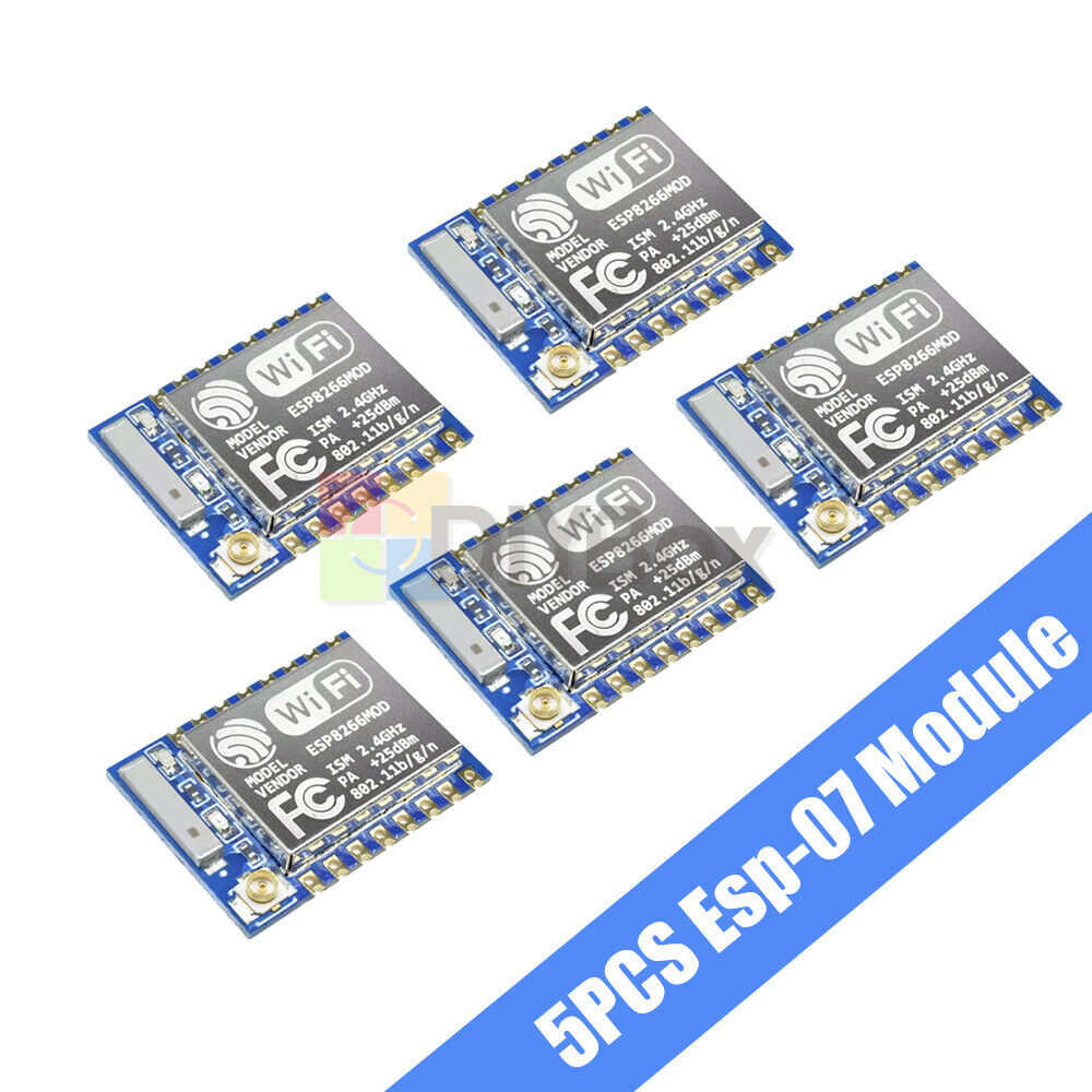 5Pcs ESP8266 2.4G Remote Serial Wireless Transceiver WIFI Module Esp-07 AP+STA