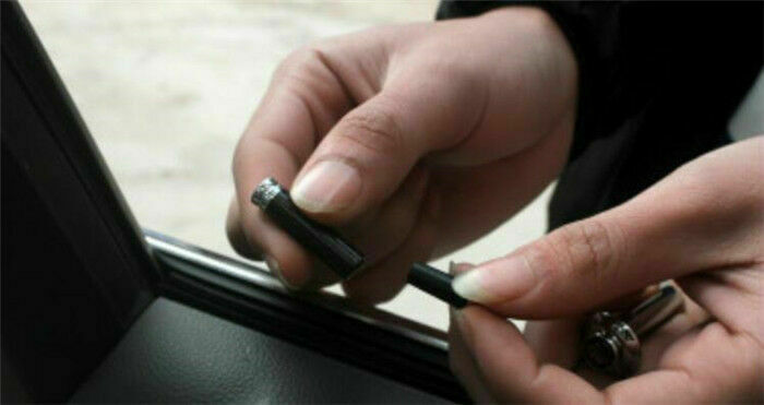4Pcs Carbon Fiber Interior Dash Door Lock Knob Pins For Auto Car Truck Universal