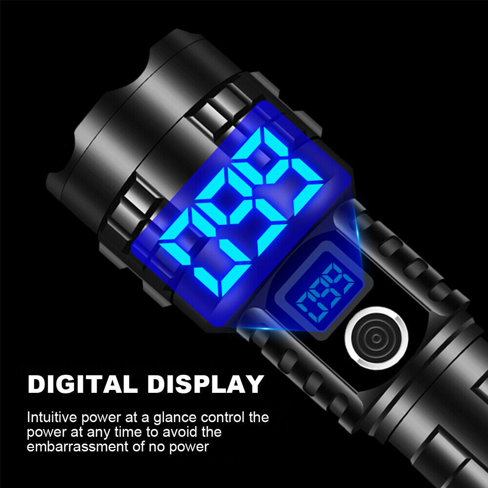 USB Rechargeable Multi-function Light LED Flashlight + Power Bank Outdoor Hiking