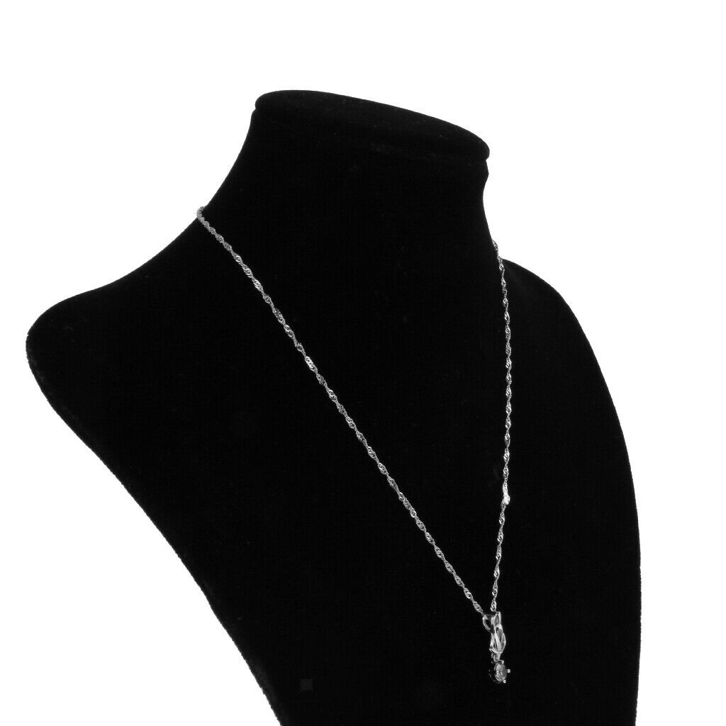Fashion Women Crystal Rhinestone Double Love Heart Chain Jewelry White