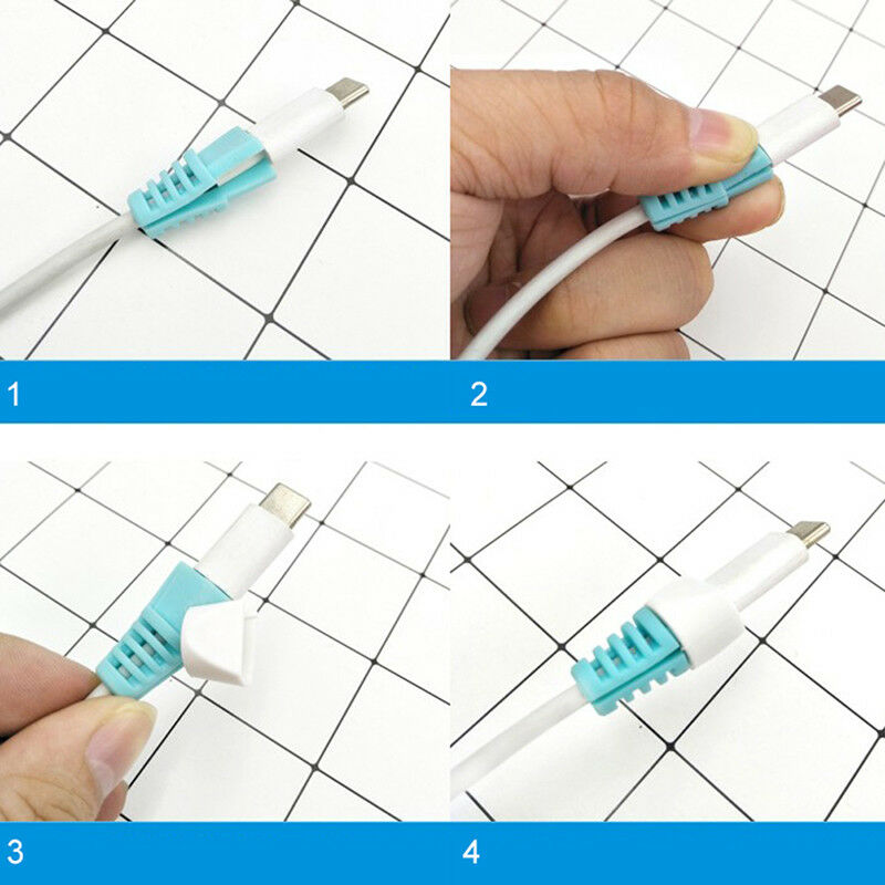 10pcs Charger Cable Saver Cover USB Charging Cord Protector for iPhoneSEX Td XC