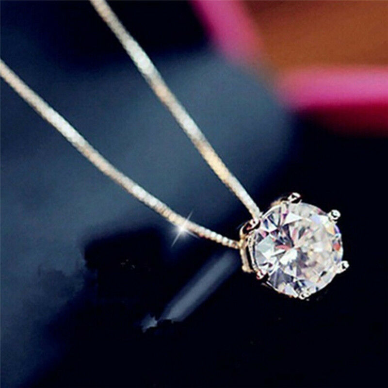 Women Jewelry Charm Crystal Zircon Pendant Chain Statement  ChokerNecklac Pb