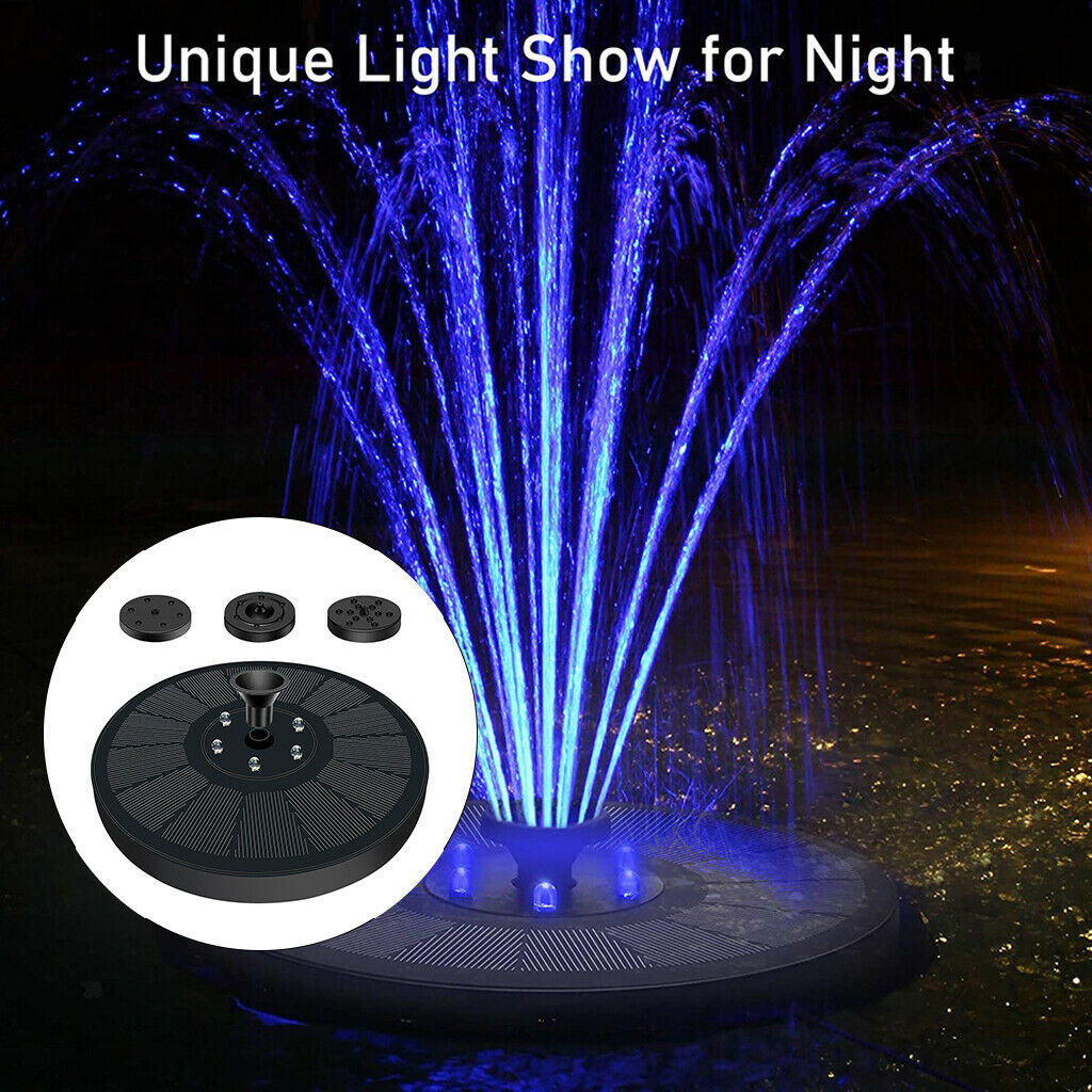 3W Solar Fountain Water Pump Lawn Bird Bath Garden Pond Pool Water Cycling