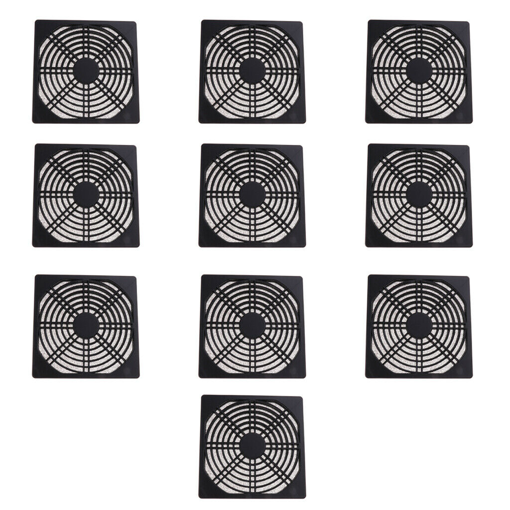 10Pack Dustproof 120mm Computer Case Fan Dust Filter Guard Grill Cover Black