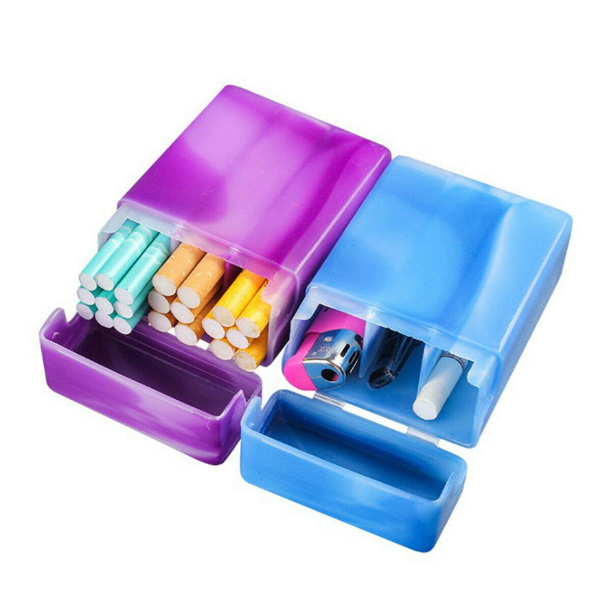 Cigarette Tobacco Case Flip Top Plastic Business Card Box Tobacco Holder Pocket