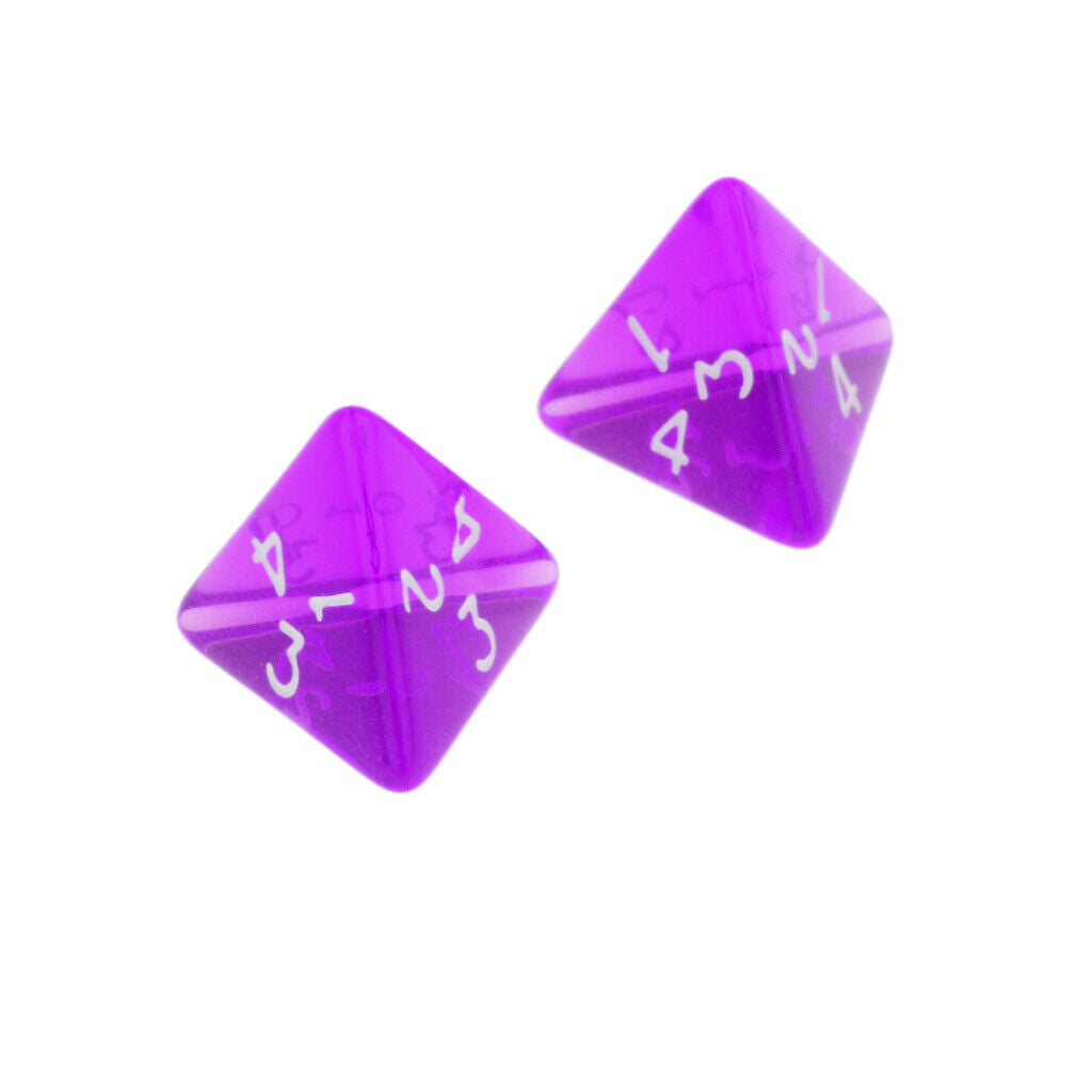 10x Polyhedral Dices D4 Dice Set for   Games, Purple + Red