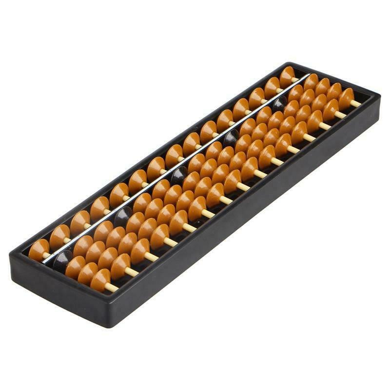 Plastic Abacus 15 Digits Arithmetic Tool Kid's Math Learn Aid Caculating Toys