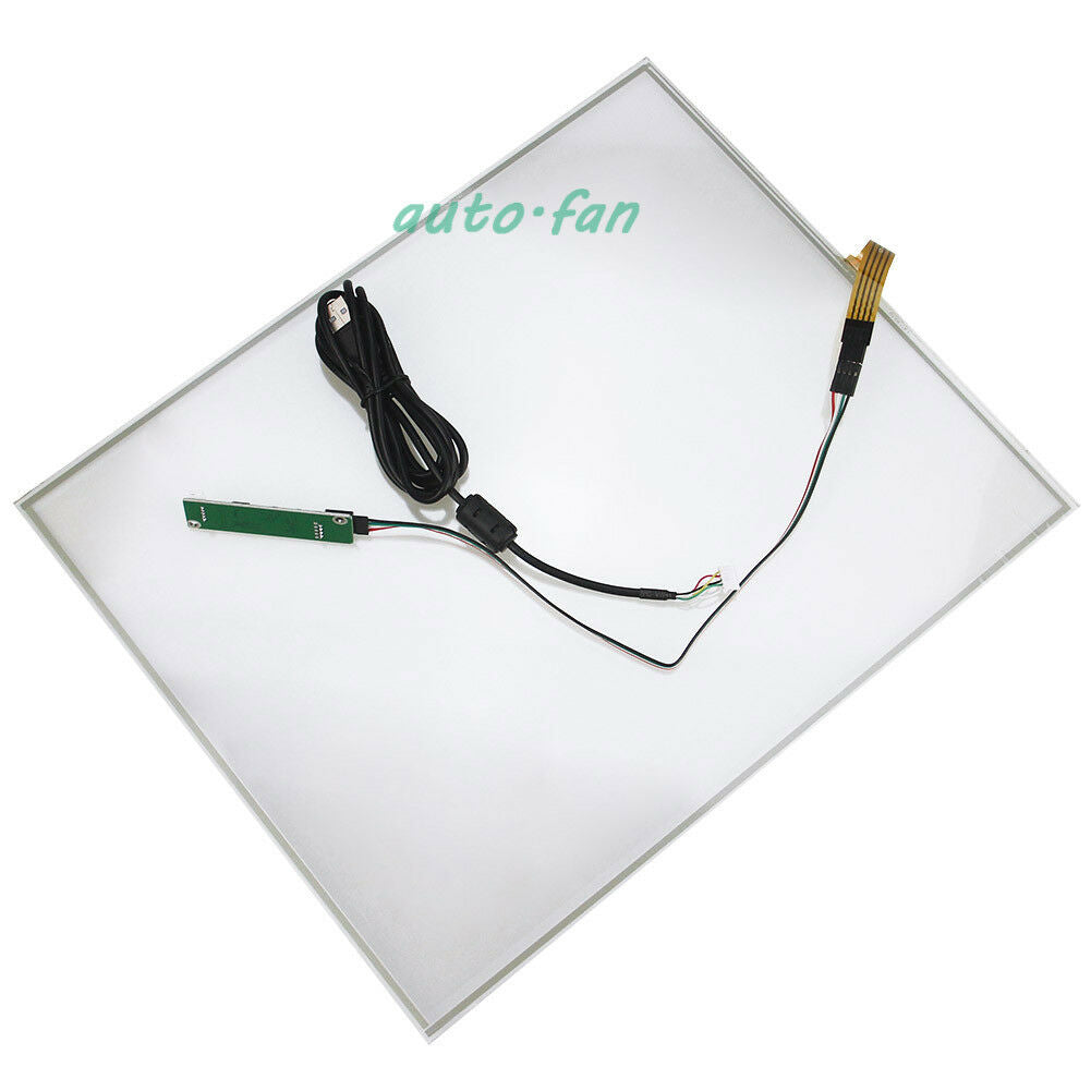 17inch 4 Wire Resistive Touch Screen Panel USB Kit for 17" LCD Monitor 355x288mm