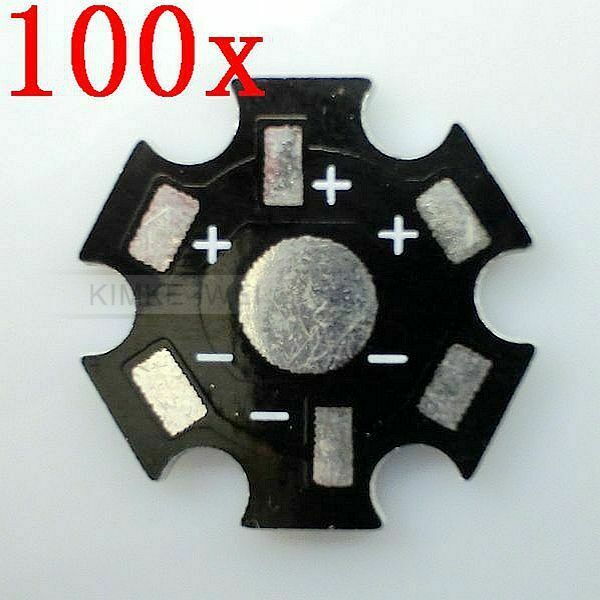 100 Star 20mm High Power 1W/3W LED Heat Sink Aluminum Base plate New