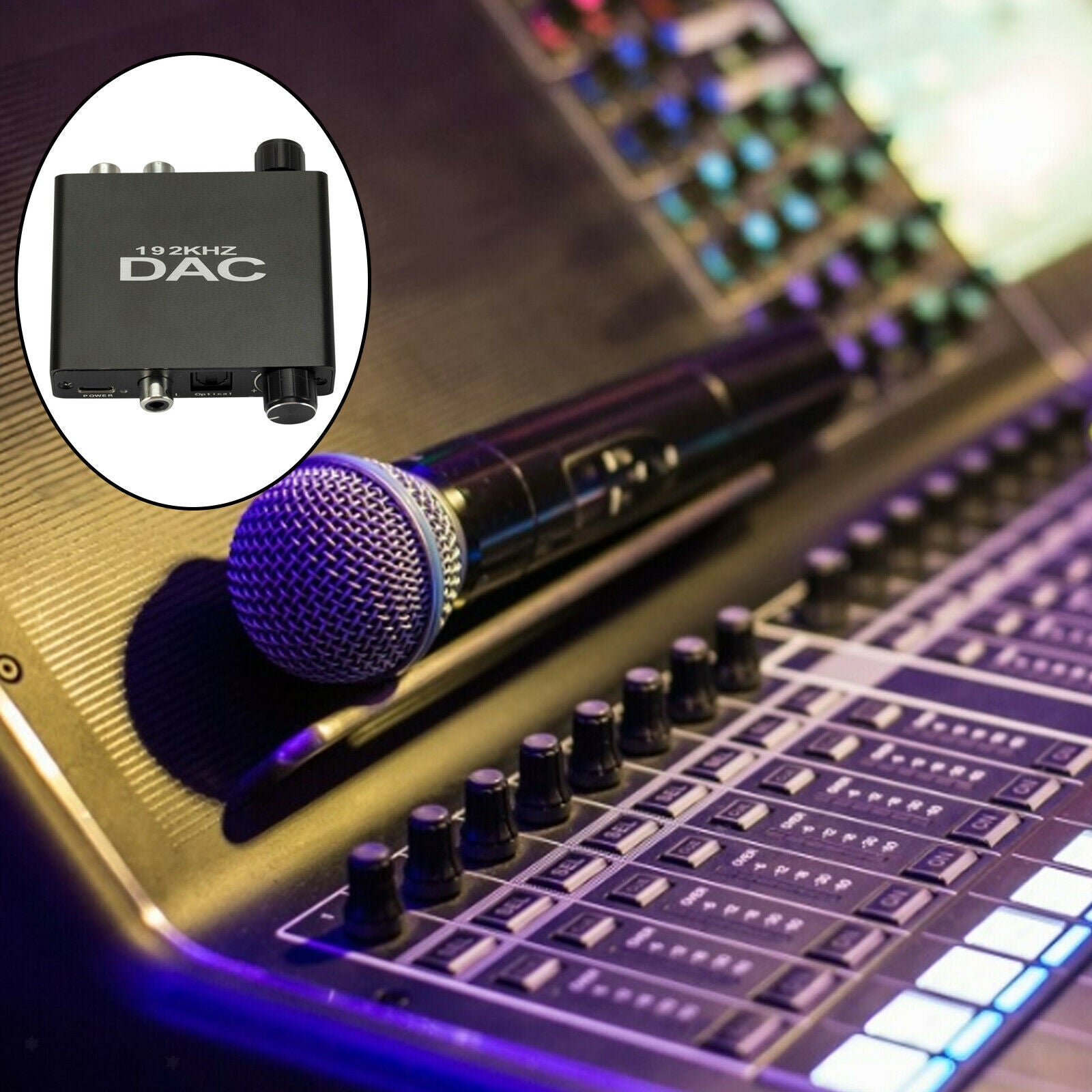 Aluminum 192kHz 24-Bit DAC RCA Digital to Analog RCA Audio Converter