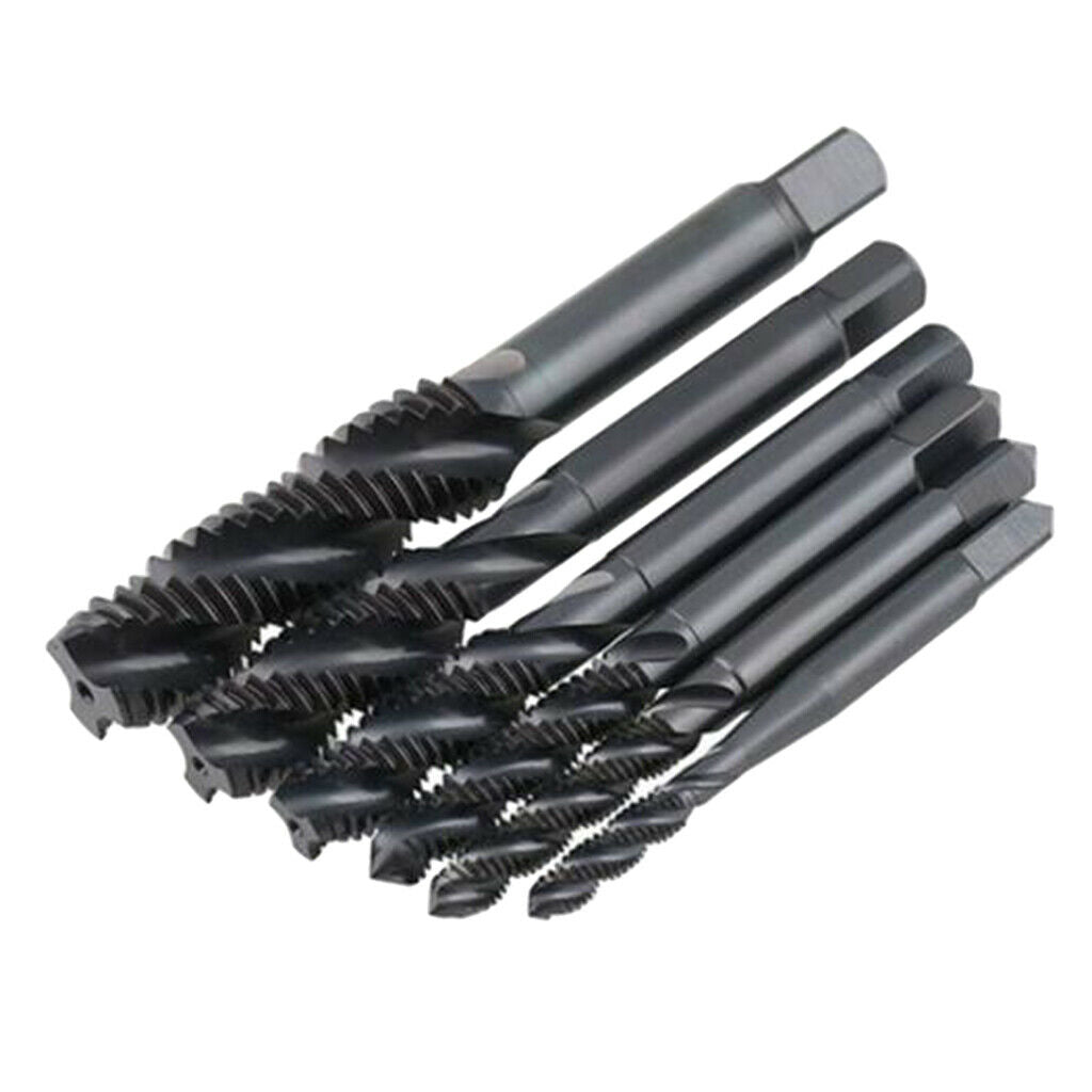 5 PCS 75mm HSS Hex Shank Spiral Point Twist Drill Spiral Flute 2-in1 Combination
