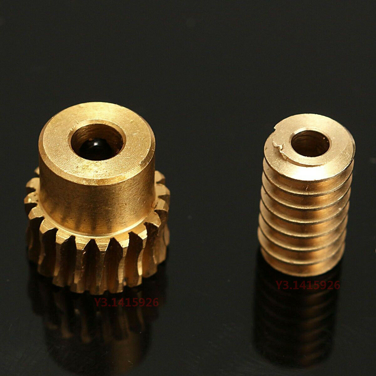 0.5 Modulus 1:20 Reduction Ratio Gear Motor Output Brass Copper Worm Wheel Gear