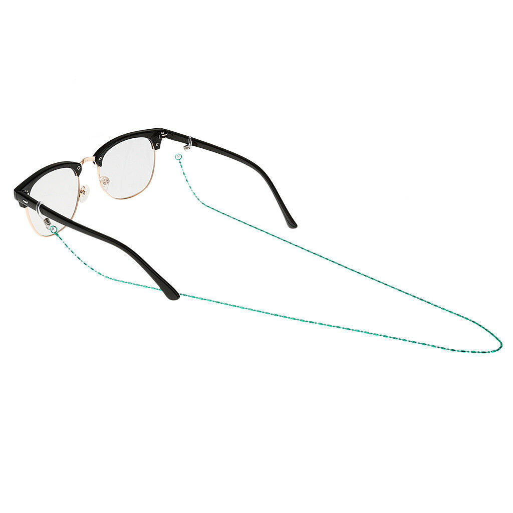 Reading Glasses Spectacles Sunglasses Holder Neck Cord Metal Chain - Green