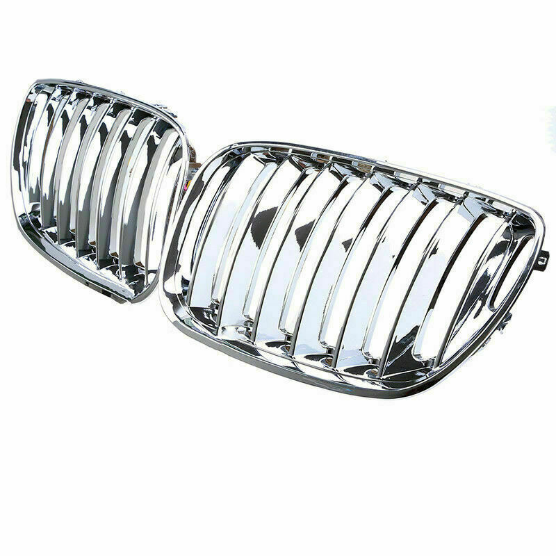 Fit For BMW X5 E53 2004-2006 Front Bumper Radiator Kidney Grille Cover Chrome