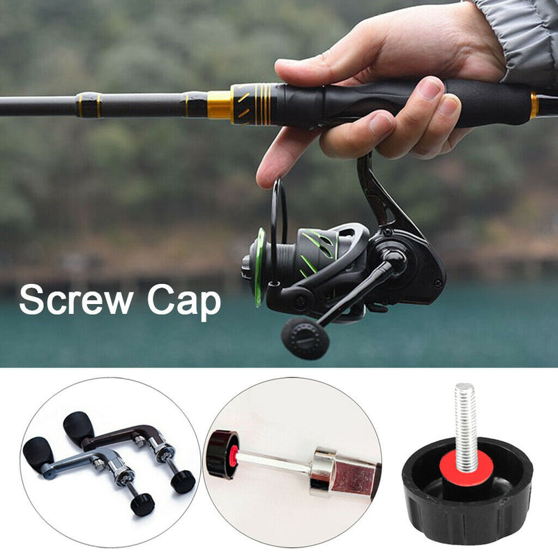 10 Packs Fishing Handle Grip Screws Replacement Screw Nuts Caps with Gaskets