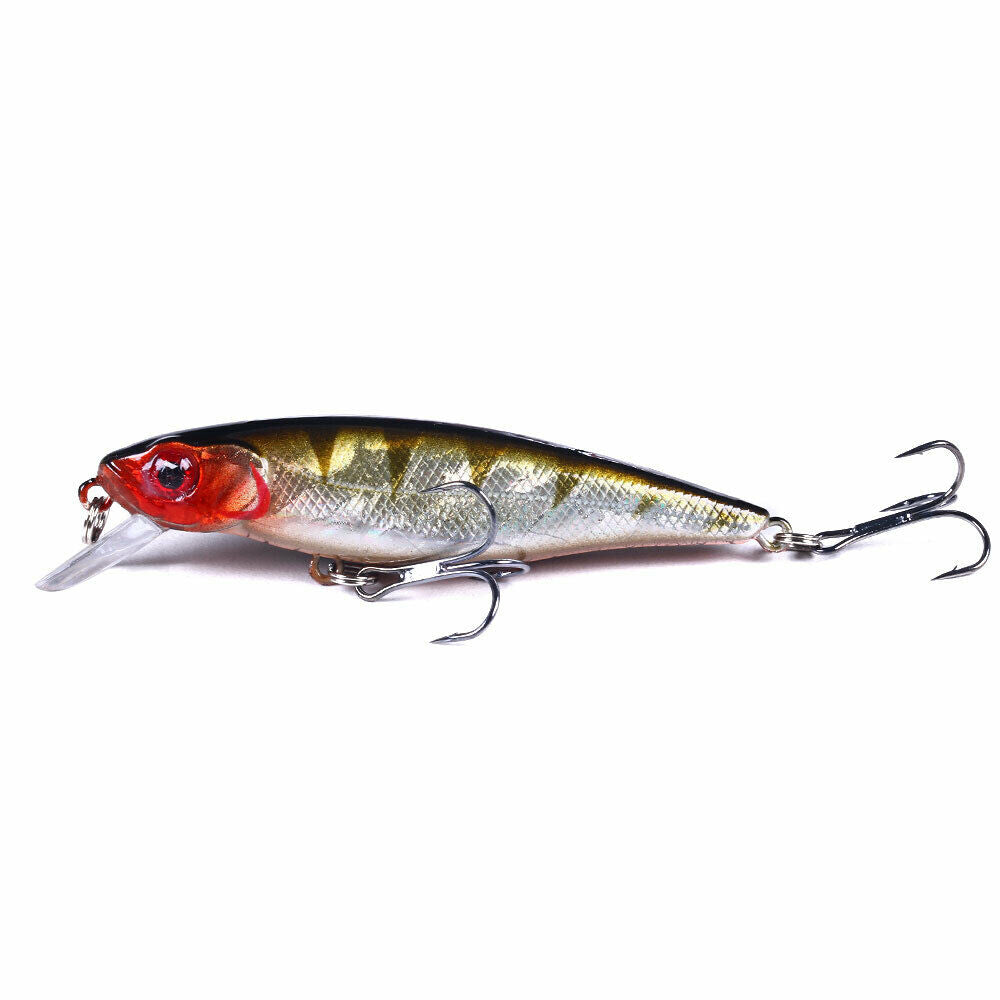 10pcs/set 8.8cm/9.2g Trolling Bait Minnow Fishing Lure Bass Crankbait Saltwater