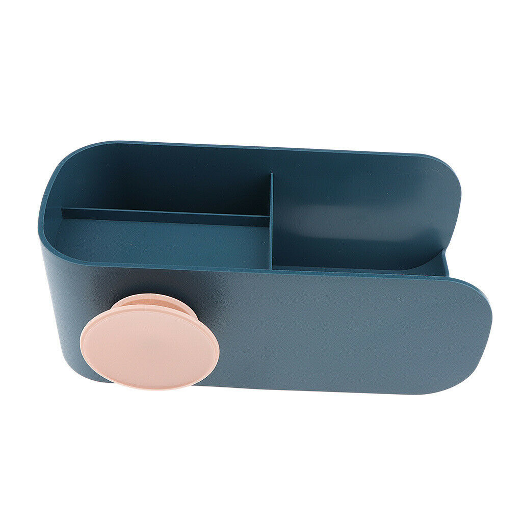 Wall Mounted Hair Dryer Rack Holder Bathroom Accessories Organizer Dark Blue