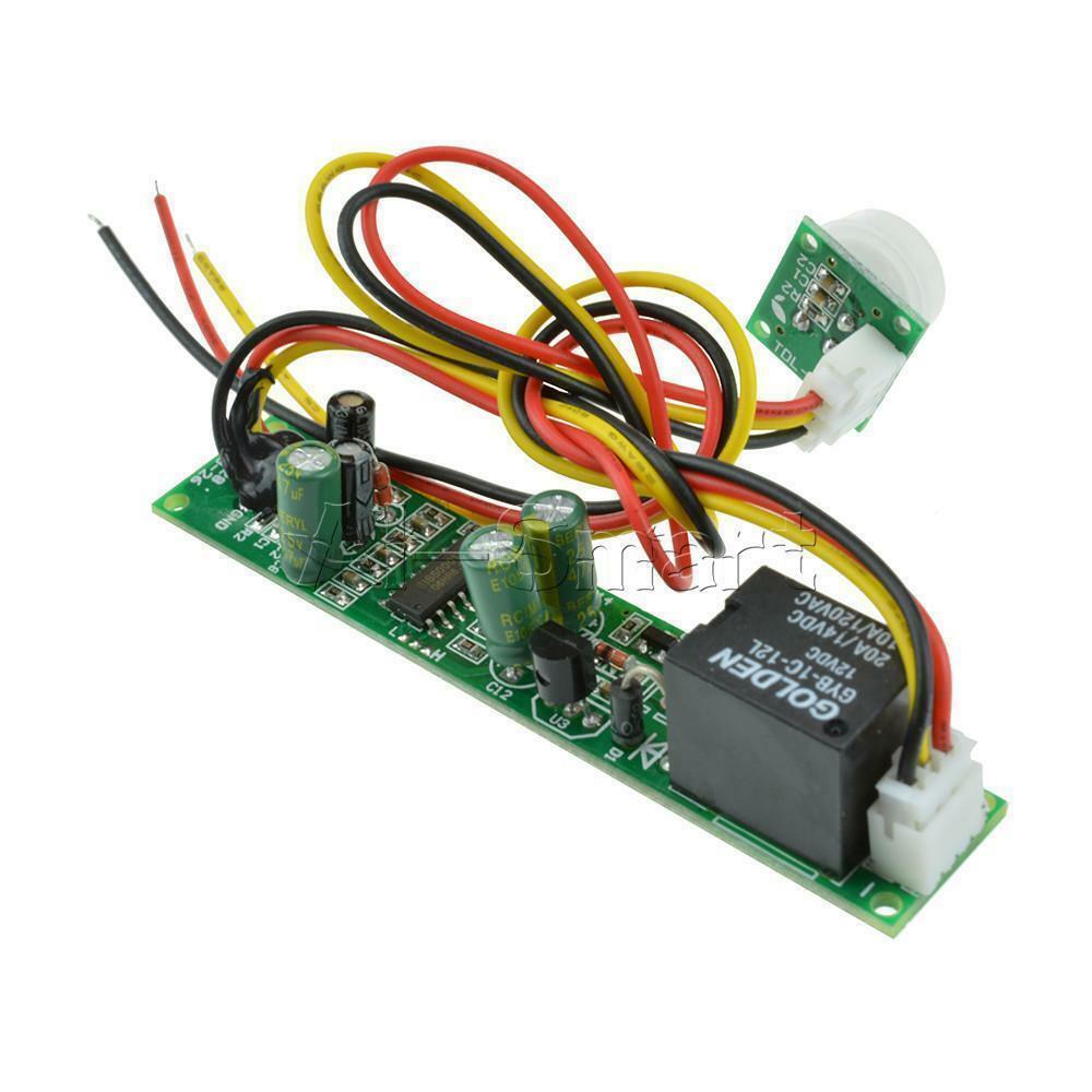 DC12V Humain Corps Capteur Pir Ir PyroÃ©lectriques Infrarouge Module Adjust Relay
