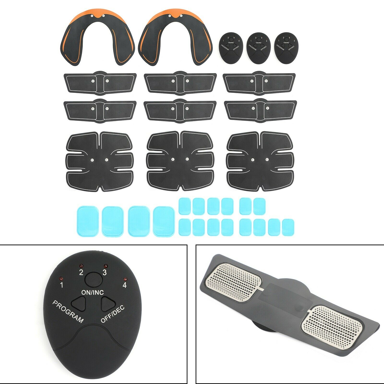 32x EMS Abdominal Muscle Training Gear Hip Trainer Buttocks Fitness Full Body CA