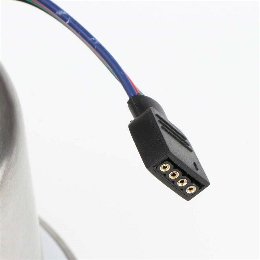 4* LED Light Stainless Steel Cup Drink Holder Unviersal 3.15 '' Depth Car Boat