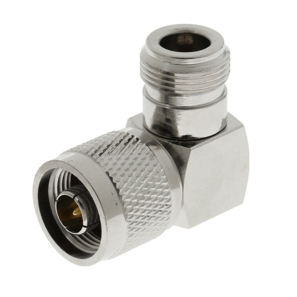 2pcs RF Coax Coaxial Adapters Right Angle N Type Male to Female Connectors