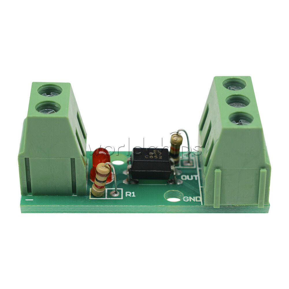 80KHz 1-Channel Optocoupler Isolation Module Input 12V No Din Rail Holder PLC