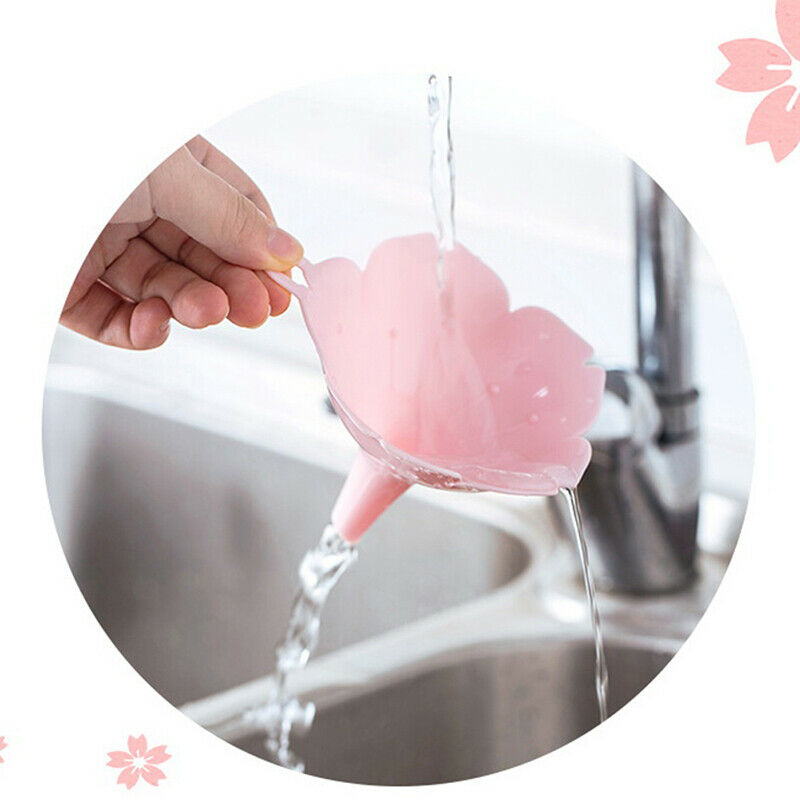 2pcs/set Kitchen Cherry Blossom Style Funnels Oil Condiments Liquid Dispe.l8