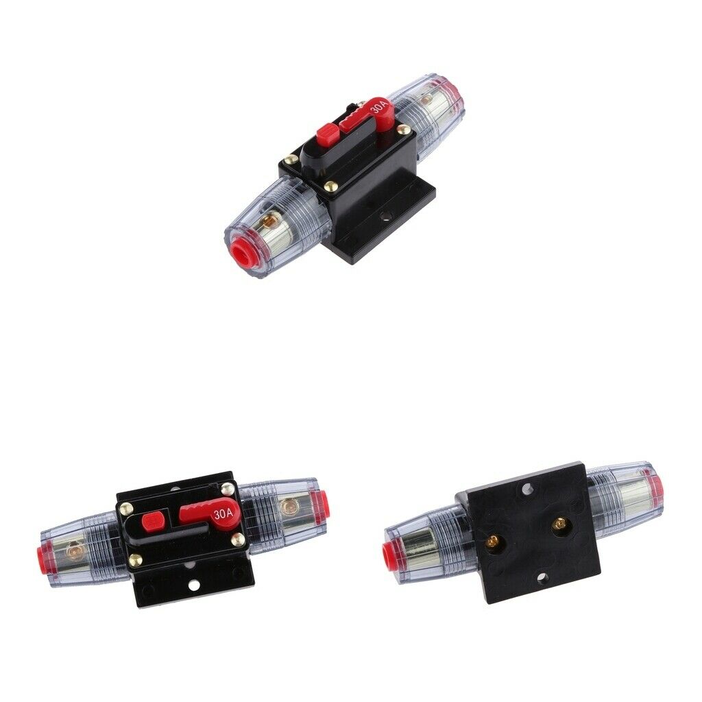 3 Pieces 30A Amp Manual Reset Circuit Breaker 12V 24V SUV Marine Universal