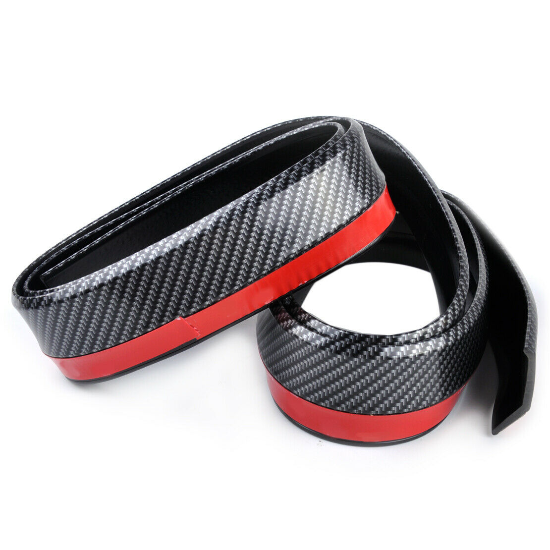 Carbon Fiber Rubber Front Bumper Lip Trim Splitter Guard Spoiler Protector An