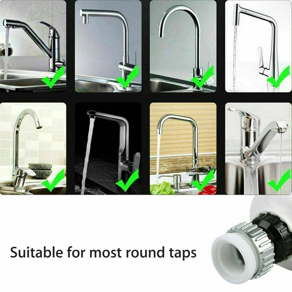 360°Rotating Faucet Movable Kitchen Tap Head Water Saving Nozzle Sprayer Tool UK