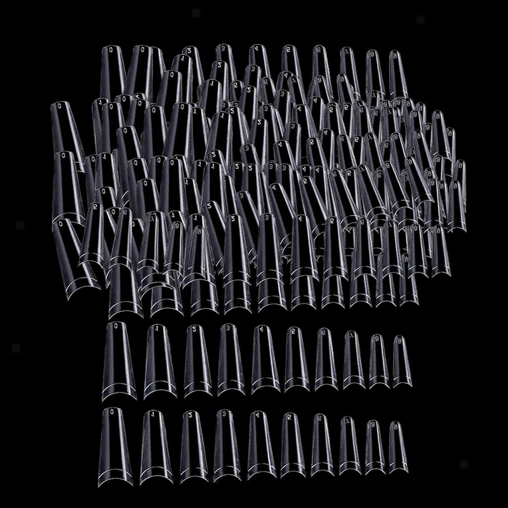 1000Pcs False Nails Half Cover Press on Nail Tips Manicure Decor 10 Sizes