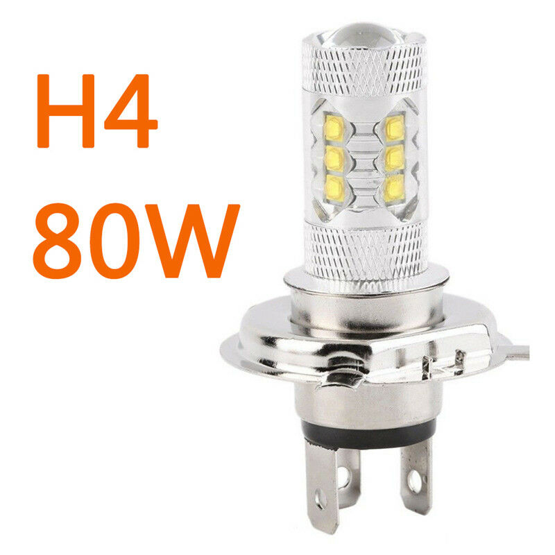 80W H4 9003 COB LED Motorcycle Headlight Hi/Lo Beam Front Light Bulb Lamp 6000K