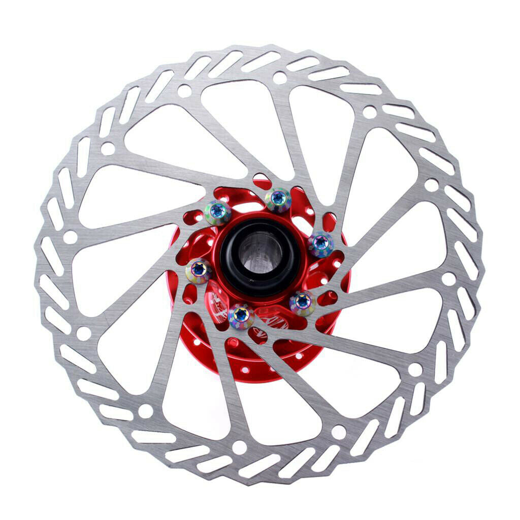 Red  Brake Disc Sheet Bike Tray Brake Plate With 6 Pcs Install Screws