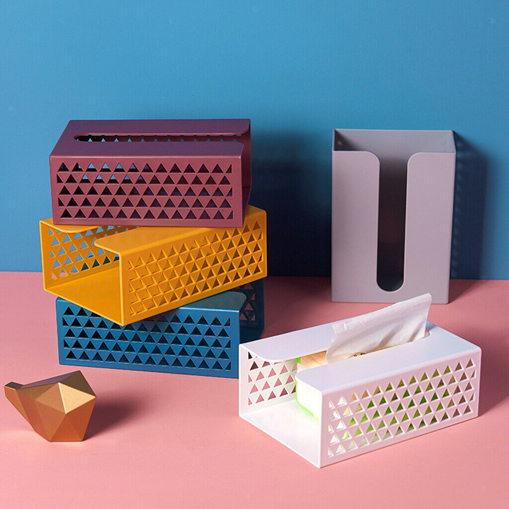 2X 1Pcs Tissue Box Napkin Toilet Paper Holder Box Case Bathroom White