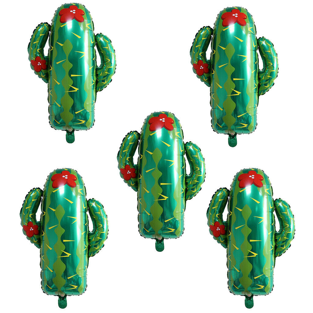 5pcs Foil Balloon Balloons Cactus Baby Baptism Decoration, 64x75cm