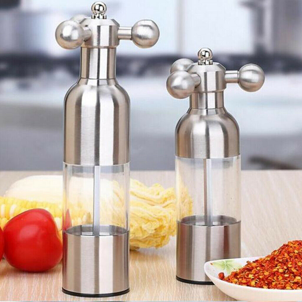 Stainless Steel Pepper Hand Grinder High Pressure Grinding Ceramic Core L