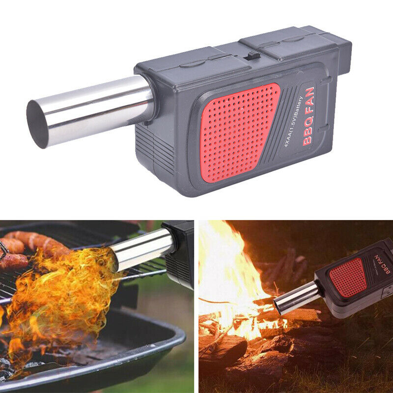 Portable Electric BBQ Fan Barbecue Air Blower Fan Cooking Picnic Battery PowBDA