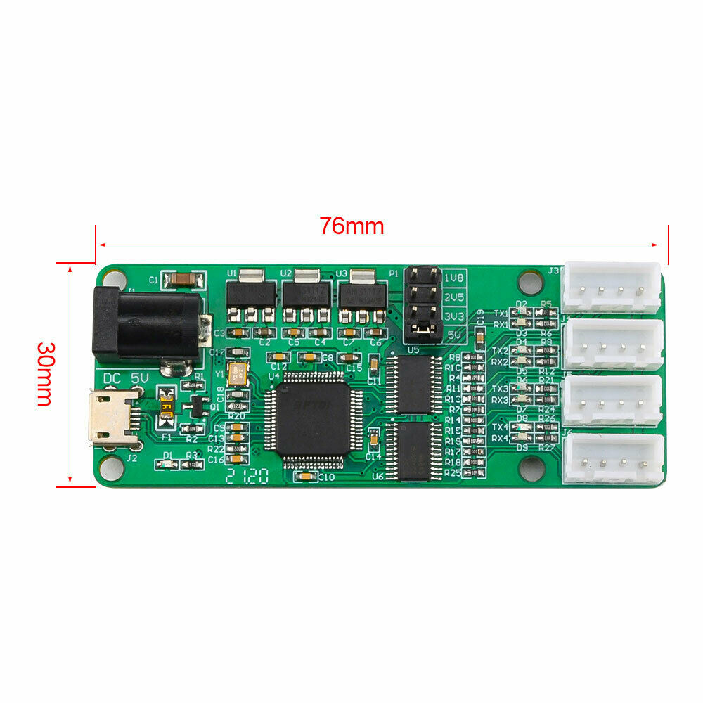 FT4232-4TTL USB to Four-way TTL Module UART Serial Port XH2.54 Interface 4-way
